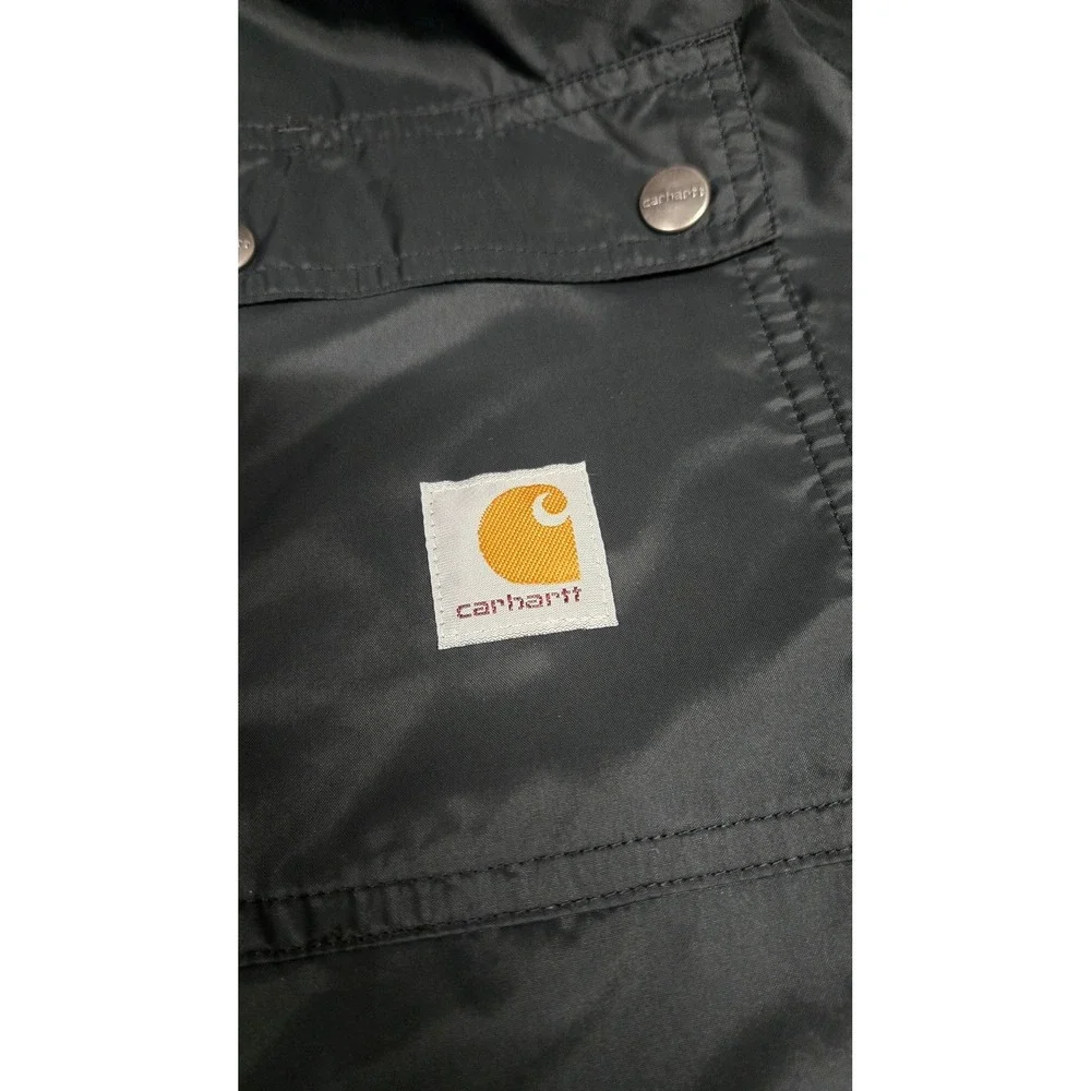 Carhartt Rockford Hooded Windbreaker Hooded Jacket Black Lightweight Men's‎ Sz S